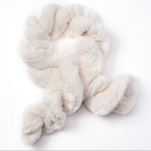 Hand Knit Pom Pom Winter Hat and Girls SO® Faux-Fur Twist Scarf - Picture 4 of 4